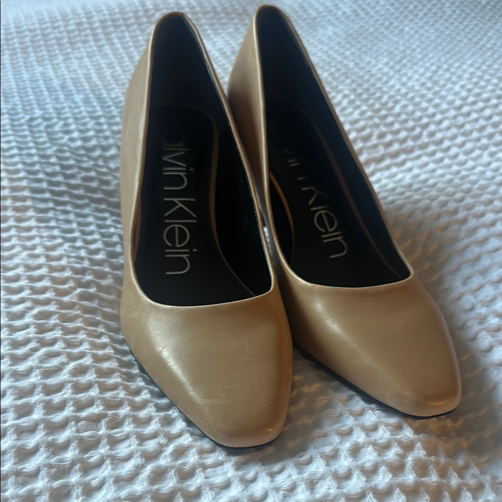 Calvin Klein Gold Heels